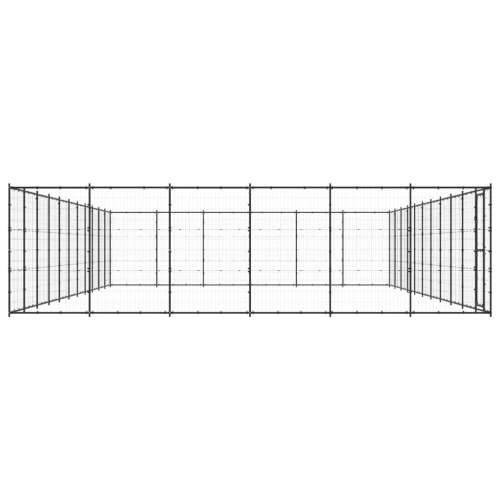 Vanjski kavez za pse čelični 79,86 m² - Crna 1210 x 660 x 180 cm 1 Cijena