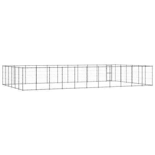 Vanjski kavez za pse čelični 79,86 m² - Crna 1210 x 660 x 180 cm 1 Cijena