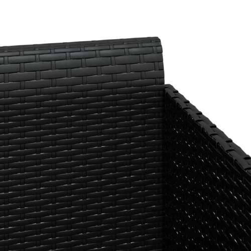 Ležaj za sunčanje s jastucima crni 182 x 118 x 63 cm poliratan - Crna Cijena
