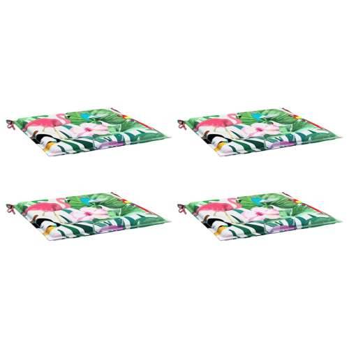 Jastuci za vrtne stolice 4 kom višebojni 50x50x4 cm od tkanine - Zelena i roza 50 x 50 x 3 cm 4 Cijena