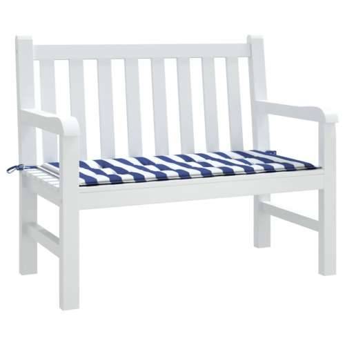 Jastuk za vrtnu klupu plavo-bijeli prugasti 120x50x3 cm tkanina Cijena