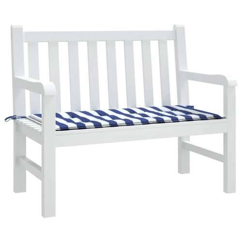 Jastuk za vrtnu klupu plavo-bijeli prugasti 120x50x4 cm tkanina - Plava i bijela 120 x 50 x 3 cm 1 Cijena