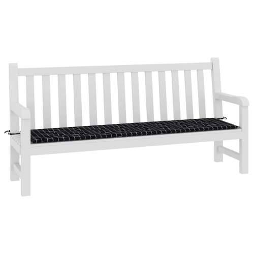 Jastuk za vrtnu klupu crni karirani 200x50x4 cm od tkanine - Crno-bijelo 200 x 50 x 3 cm 1 Cijena