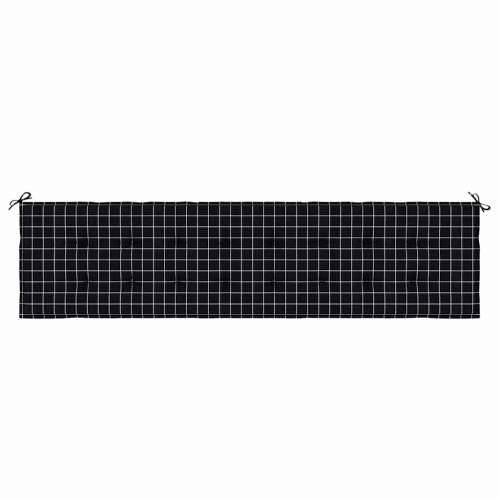 Jastuk za vrtnu klupu crni karirani 200x50x4 cm od tkanine - Crno-bijelo 200 x 50 x 3 cm 1 Cijena