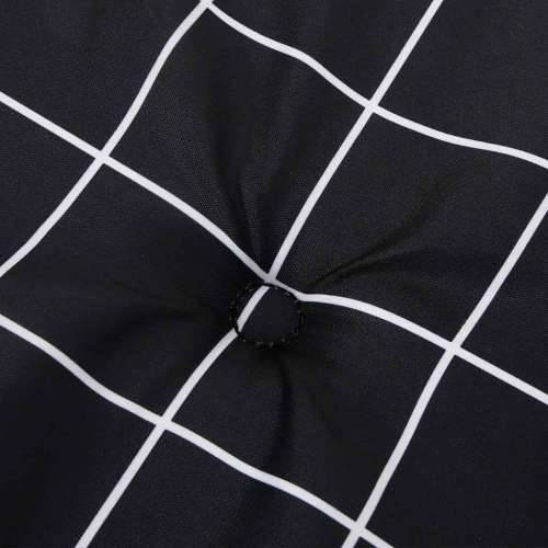 Jastuk za vrtnu klupu crni karirani 200x50x4 cm od tkanine - Crno-bijelo 200 x 50 x 3 cm 1 Cijena