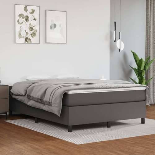 Krevet s oprugama i madracem sivi 140x200 cm od umjetne kože - Siva 140 x 200 cm 35 cm Cijena