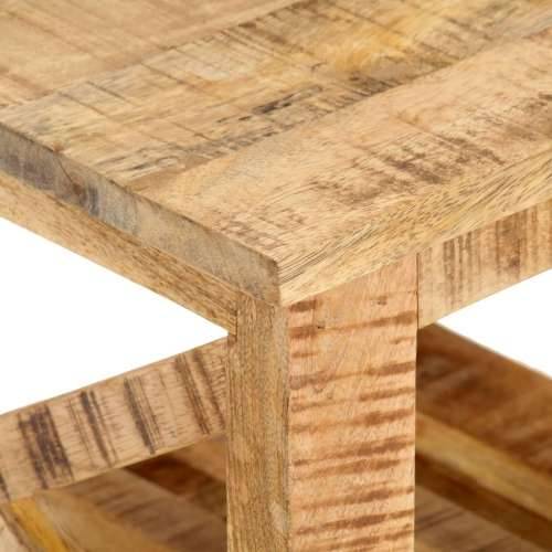 Bočni stolić s kotačima 40 x 40 x 42 cm od grubog drva manga - 1 rough mango wood with a natural finish Cijena
