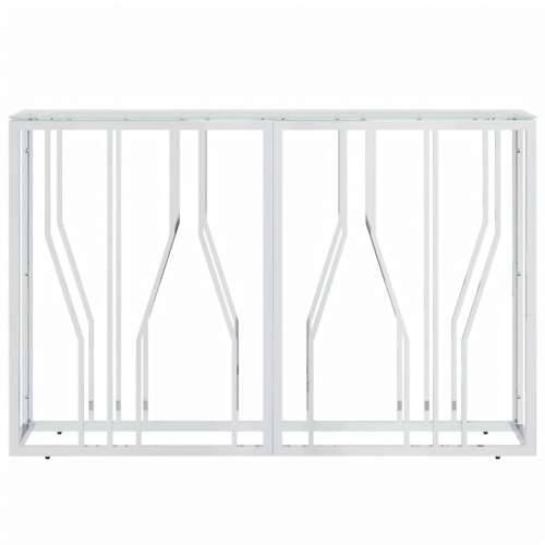 Konzolni stol 110 x 30 x 70 cm od nehrđajućeg čelika i stakla - Srebrno 1 Stakl Cijena