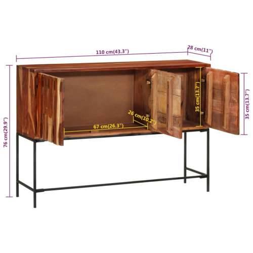Komoda 110 x 28 x 76 cm od masivnog bagremovog drva Cijena