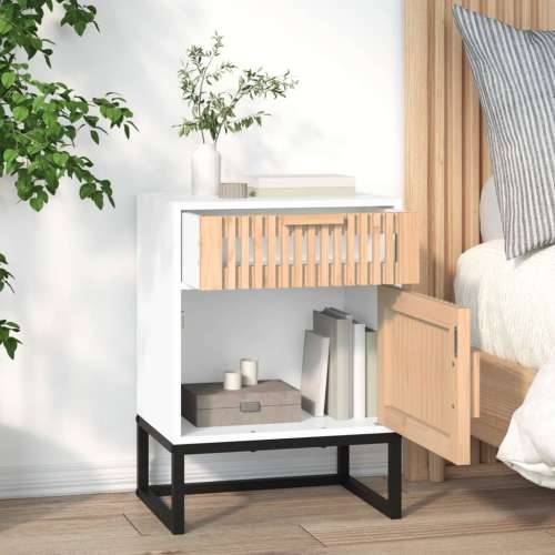 Noćni ormarići 2 kom bijeli 40 x 30 x 55,5 cm od drva i željeza - Bijela 2 Cijena