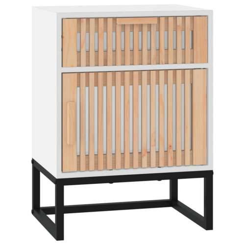 Noćni ormarići 2 kom bijeli 40 x 30 x 55,5 cm od drva i željeza - Bijela 2 Cijena