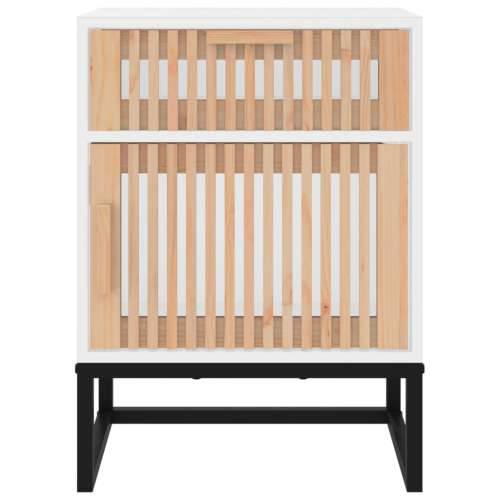 Noćni ormarići 2 kom bijeli 40 x 30 x 55,5 cm od drva i željeza - Bijela 2 Cijena