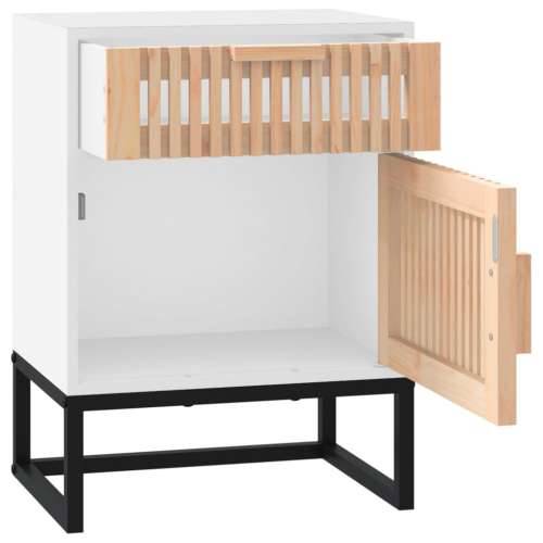 Noćni ormarići 2 kom bijeli 40 x 30 x 55,5 cm od drva i željeza - Bijela 2 Cijena