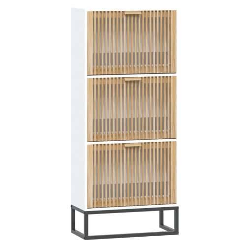 Ormarić za cipele bijeli 52 x 25 x 120 cm od konstruiranog drva - Bijela 1 Cijena