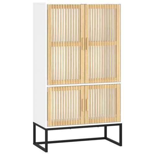 Visoka komoda bijela 70 x 35 x 125 cm od konstruiranog drva - Bijela 1 Cijena