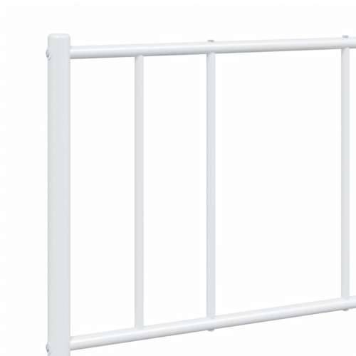 Metalni okvir kreveta uzglavlje i podnožje bijeli 135 x 190 cm - Bijela 135 x 190 cm s uzglavljem i podnožjem Cijena