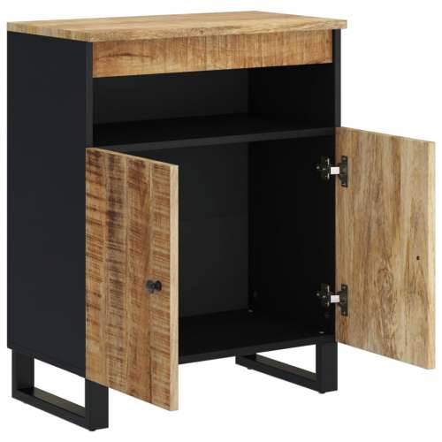 Komoda s 2 vrata 60 x 33 x 75 cm od masivnog drva manga - Svjetlosmeđa 1 Cijena