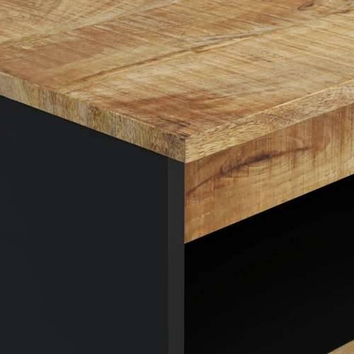 Komoda s 2 vrata 60 x 33 x 75 cm od masivnog drva manga - Svjetlosmeđa 1 Cijena