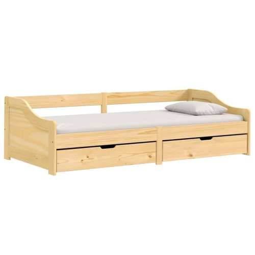 Dnevni ležaj s 2 ladice IRUN 90x200 cm masivna borovina - Smeđa Cijena