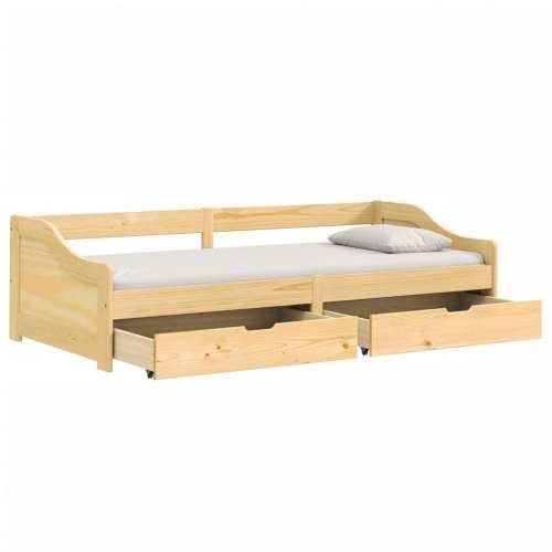 Dnevni ležaj s 2 ladice IRUN 90x200 cm masivna borovina - Smeđa Cijena