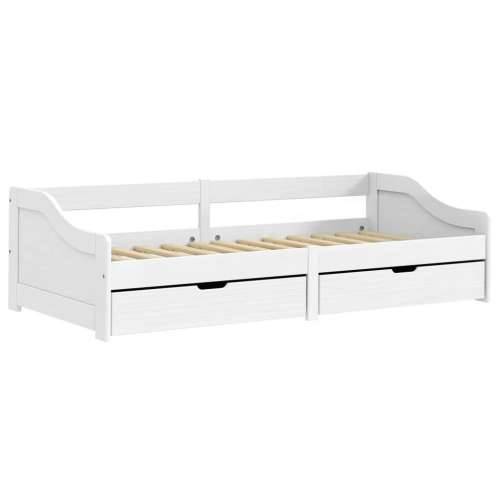 Dnevni ležaj s 2 ladice IRUN bijeli 90x200 cm masivna borovina - Bijela Cijena