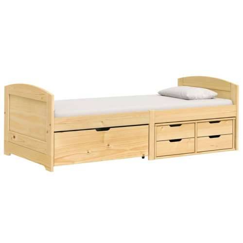 Dnevni ležaj s 5 ladice IRUN 90x200 cm masivna borovina - Smeđa Cijena