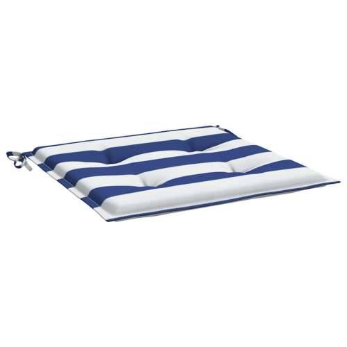 Jastuci za vrtne stolice 4 kom plavo-bijeli 40x40x4 cm tkanina - Plava i bijela 40 x 40 x 3 cm 4 Cijena