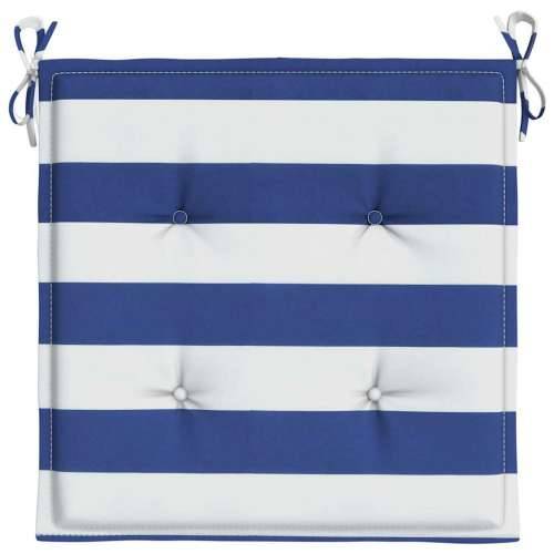 Jastuci za vrtne stolice 4 kom plavo-bijeli 40x40x4 cm tkanina - Plava i bijela 40 x 40 x 3 cm 4 Cijena