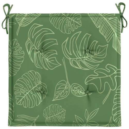 Jastuci za stolice 6 kom s uzorkom lišća 40x40x4 cm od tkanine - Bijela i zelena 40 x 40 x 4 cm 6 Cijena