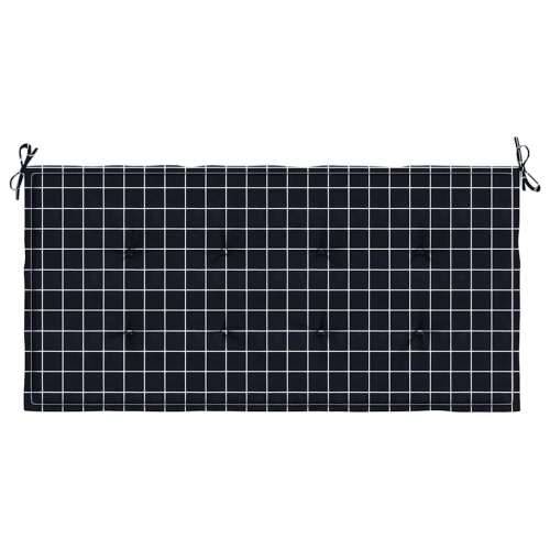 Jastuk za vrtnu klupu crni karirani 120x50x4 cm tkanina Oxford - Crno-bijelo 120 x 50 x 3 cm 1 Cijena