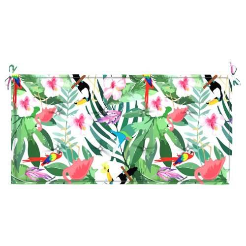 Jastuk za vrtnu klupu višebojni 120x50x4 cm tkanina Oxford - Zelena i roza 120 x 50 x 3 cm 1 Cijena