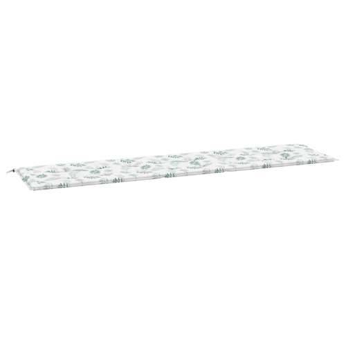 Jastuk za vrtnu klupu s uzorkom lišća 200x50x4 cm od tkanine - Bijela i zelena 200 x 50 x 3 cm 1 Cijena
