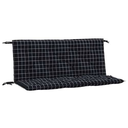 Jastuci za vrtnu klupu 2 kom crni karirani 120x50x7 cm tkanina Cijena