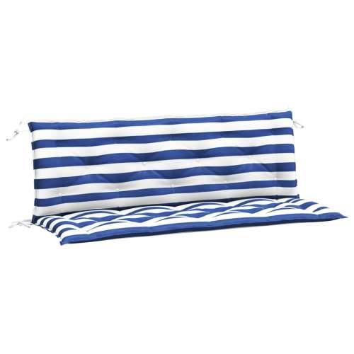 Jastuci za vrtnu klupu 2 kom plavo-bijeli prugasti 150x50x7 cm Cijena