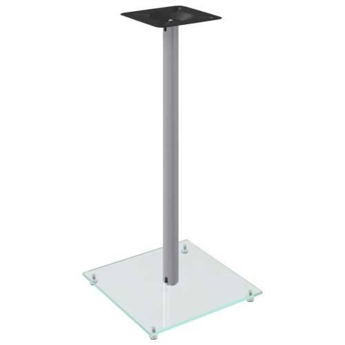 Stalci za zvučnike srebrni 2 kom od kaljenog stakla s 1 stupom - Srebrno 40 x 40 x 86 cm Cijena