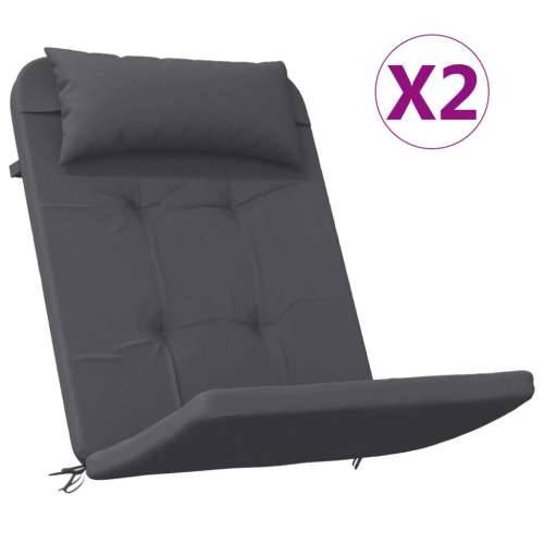 Jastuci za stolicu Adirondack 2 kom antracit od tkanine Oxford - Antracit 2 Cijena