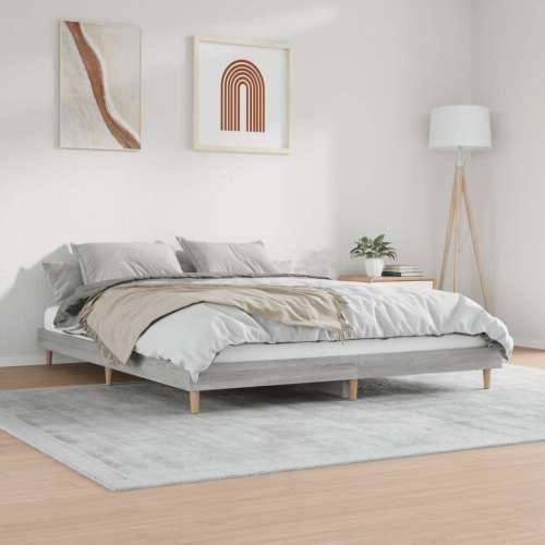 Okvir za krevet boja hrasta 120 x 200 cm od konstruiranog drva Cijena