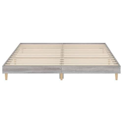 Okvir za krevet boja hrasta 120 x 200 cm od konstruiranog drva Cijena