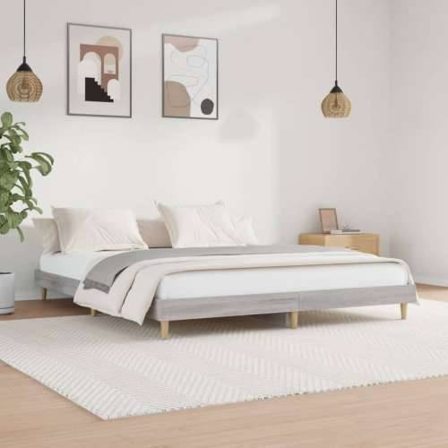 Okvir za krevet boja hrasta 120 x 200 cm od konstruiranog drva - Sivi hrast sonoma 120 x 200 cm Cijena