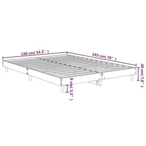 Okvir za krevet crni 135x190 cmkonstruirano drvo - Crna 135 x 190 cm Cijena