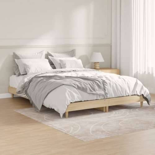 Okvir za krevet boja hrasta 135x190 cm od konstruiranog drva