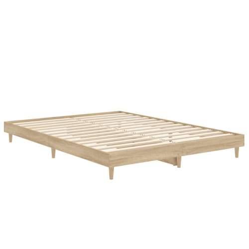 Okvir za krevet boja hrasta 135x190 cm od konstruiranog drva Cijena