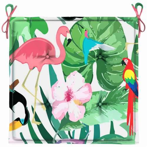 Jastuci za stolice 2 kom višebojni 40x40x4 cm od tkanine - Zelena i roza 40 x 40 x 3 cm 2 Cijena