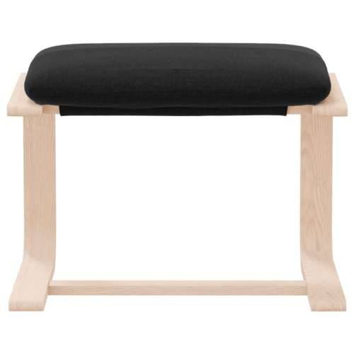 Tabure crni 51 x 41 x 40 cm od tkanine - Crna i smeđa 1 Cijena