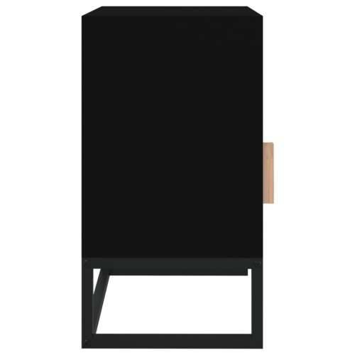 Noćni ormarić crni 40x30x55,5 cm konstruirano drvo i željezo - Crna 1 Cijena