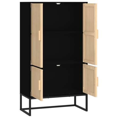 Visoka komoda crna 70 x 35 x 125 cm od konstruiranog drva - Crna 1 Cijena