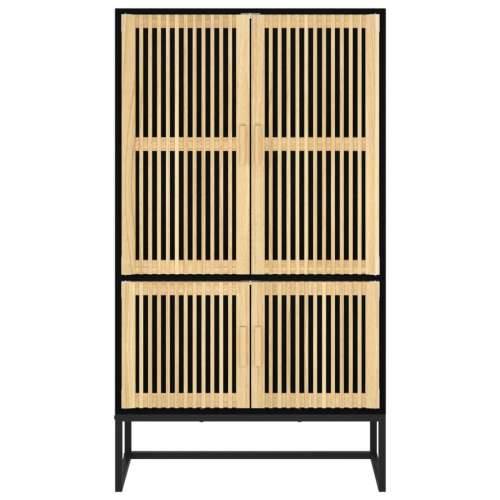 Visoka komoda crna 70 x 35 x 125 cm od konstruiranog drva - Crna 1 Cijena