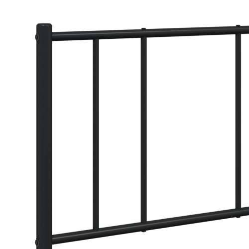Metalni okvir za krevet s uzglavljem crni 150x200 cm - Crna 150 x 200 cm s uzglavljem Cijena