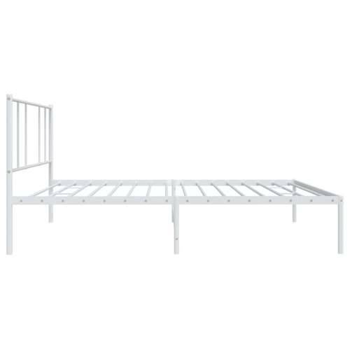 Metalni okvir za krevet s uzglavljem bijeli 100x190 cm - Bijela 100 x 190 cm s uzglavljem Cijena