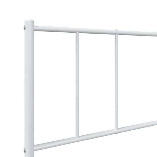 Metalni okvir za krevet s uzglavljem bijeli 100x190 cm - Bijela 100 x 190 cm s uzglavljem Cijena